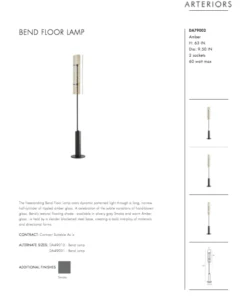 Arteriors Home New Arrivals Bend Floor Lamp Amber