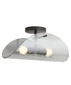 Arteriors Home New Arrivals Bend Flushmount Smoke And Steel