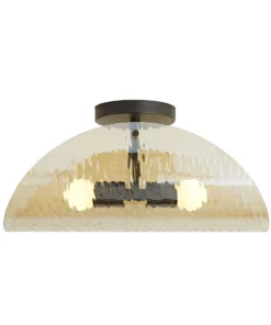 Arteriors Home Bend Flushmount Amber And Steel 13 Arteriors Home Bend Flushmount Amber And Steel