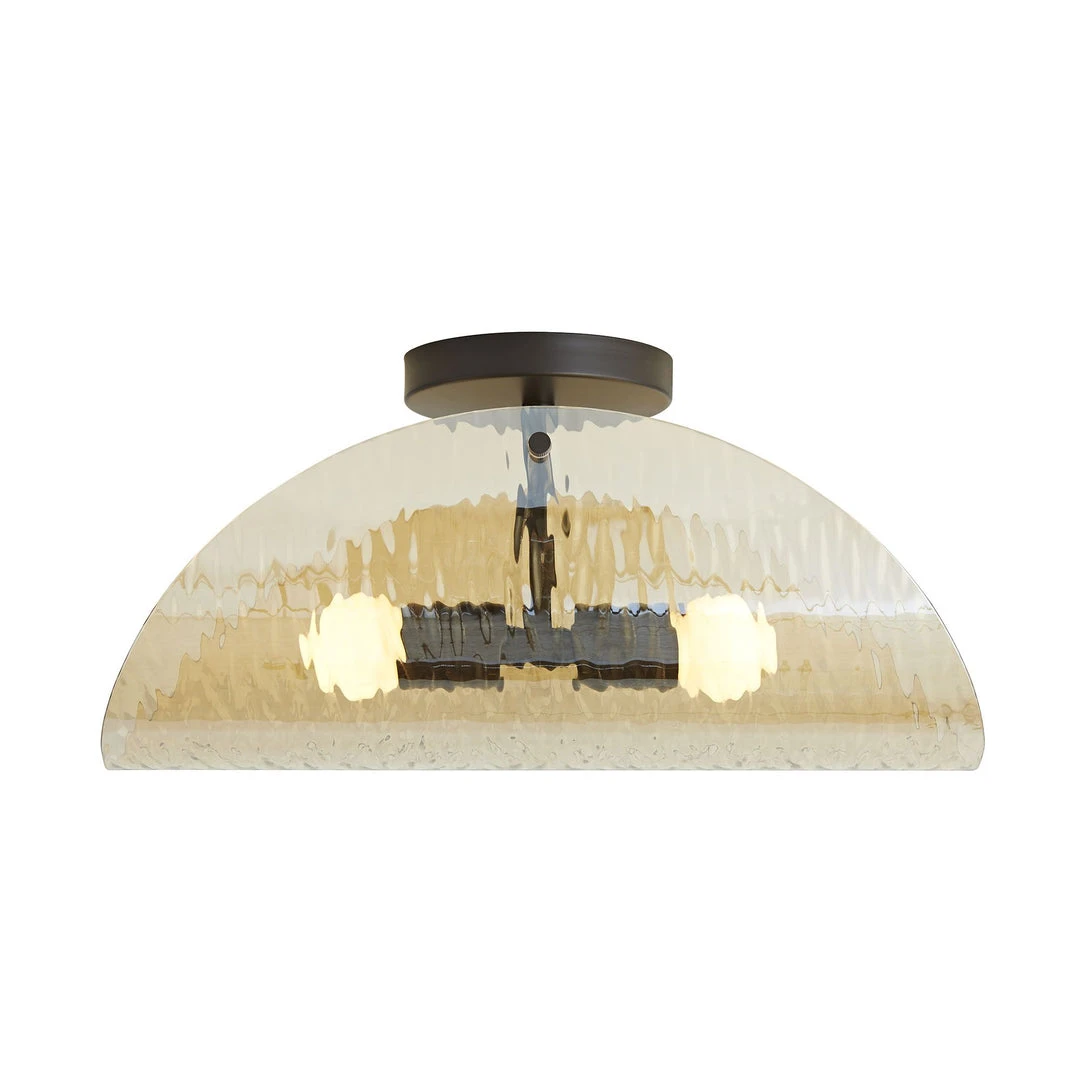 Arteriors Home Bend Flushmount Amber And Steel 5 Arteriors Home Bend Flushmount Amber And Steel