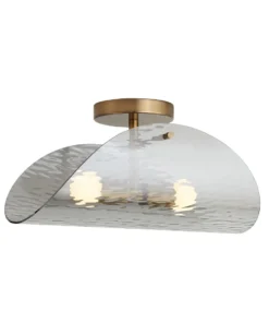 Arteriors Home Bend Flushmount Smoke And Brass