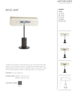 Arteriors Home Bend Lamp Amber New Arrivals