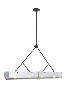 Arteriors Home New Arrivals Bend Linear Chandelier Smoke Steel