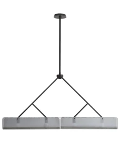 Arteriors Home New Arrivals Bend Linear Chandelier Smoke Steel