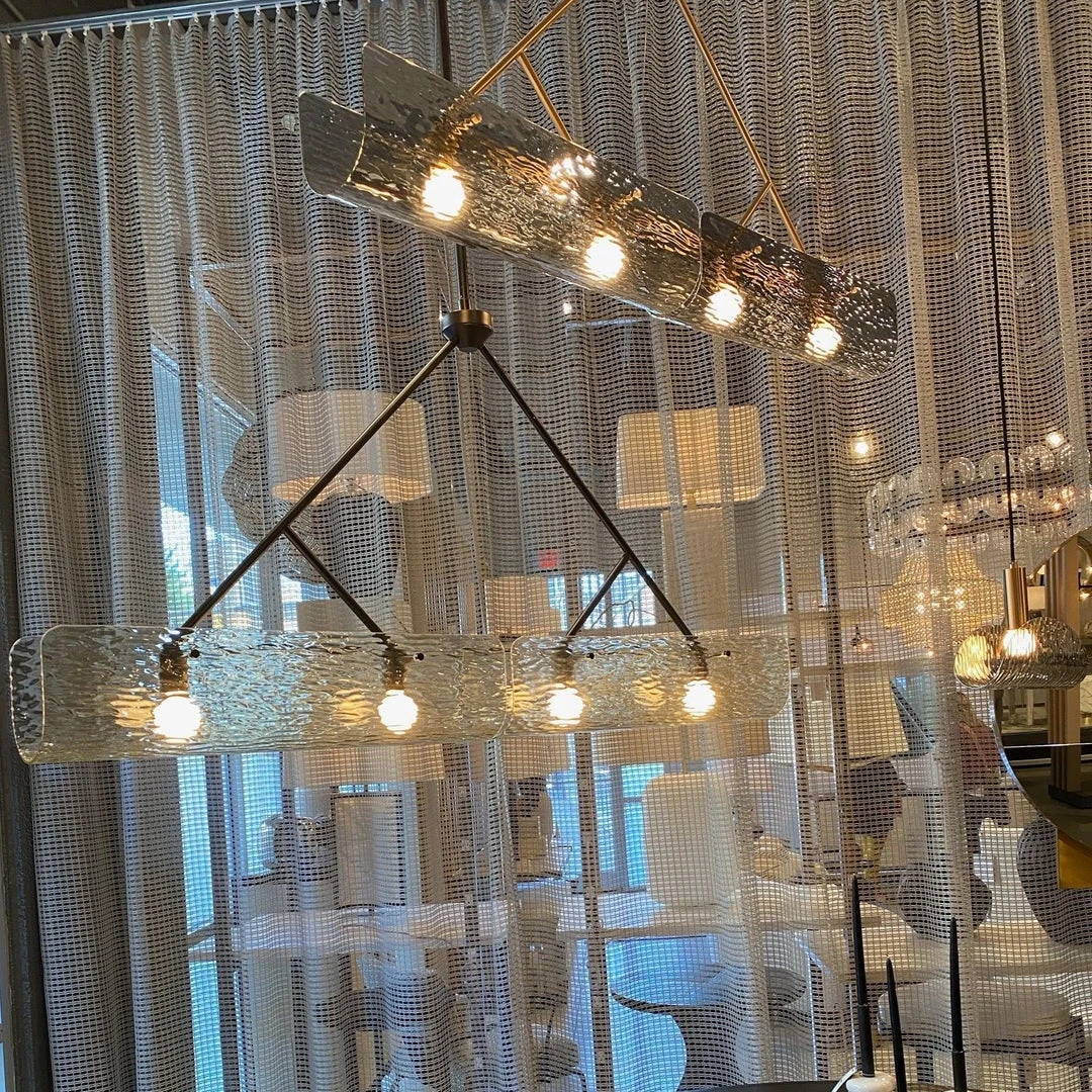 Arteriors Home Bend Linear Pendant Smoke Brass 4 Arteriors Home Bend Linear Pendant Smoke Brass