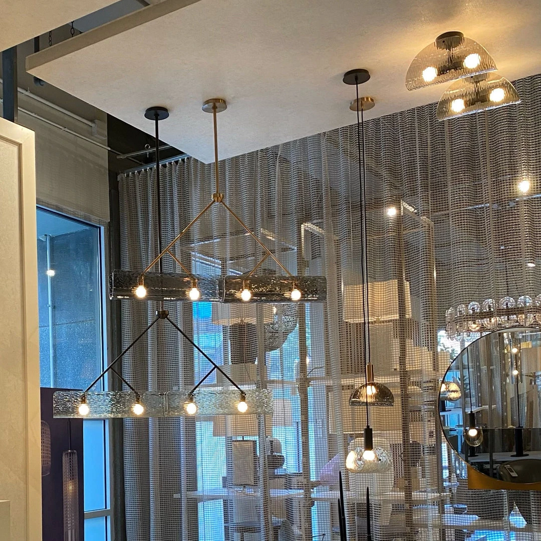 Arteriors Home Bend Linear Pendant Smoke Brass 5 Arteriors Home Bend Linear Pendant Smoke Brass