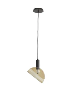 Arteriors Home Bend Pendant Amber Steel