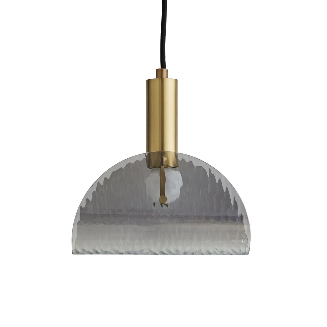 Arteriors Home New Arrivals Bend Pendant Smoke Brass 12 Arteriors Home New Arrivals Bend Pendant Smoke Brass