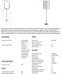 Arteriors Home New Arrivals Boise Floor Lamp