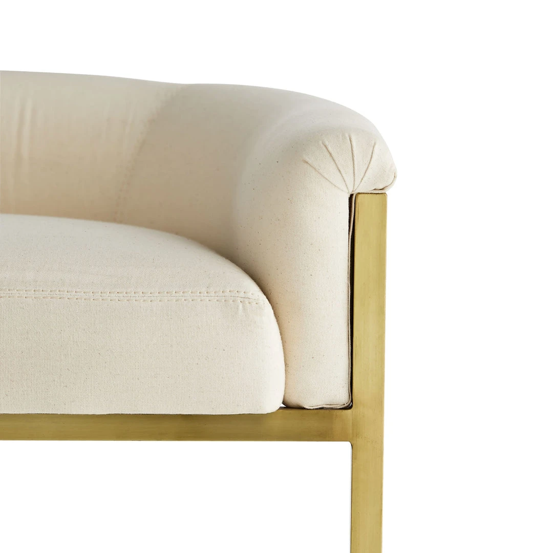 Arteriors Home Calvin Counter Stool Muslin And Antique Brass New Arrivals 6 Arteriors Home Calvin Counter Stool Muslin And Antique Brass New Arrivals