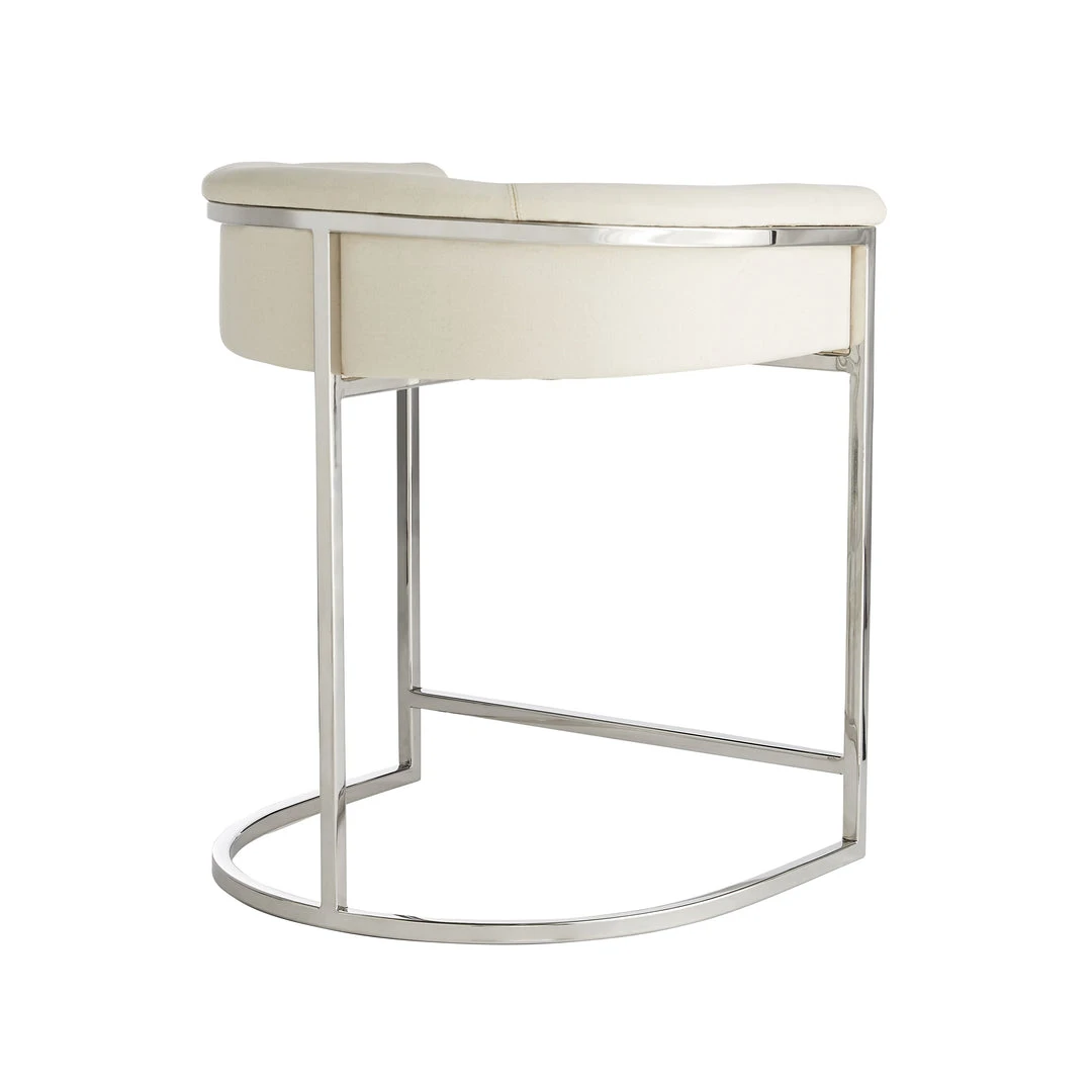 Arteriors Home New Arrivals Calvin Counter Stool Muslin And Polished Nickel 4 Arteriors Home New Arrivals Calvin Counter Stool Muslin And Polished Nickel