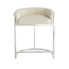 Arteriors Home New Arrivals Calvin Counter Stool Muslin And Polished Nickel