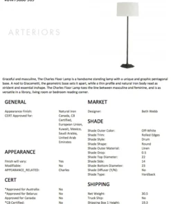 Arteriors Home Charles Floor Lamp