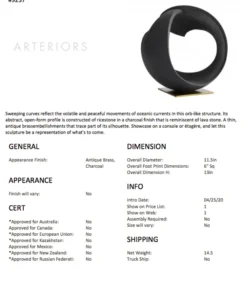 Arteriors Home Dawson Sculpture New Arrivals 21 Arteriors Home Dawson Sculpture New Arrivals