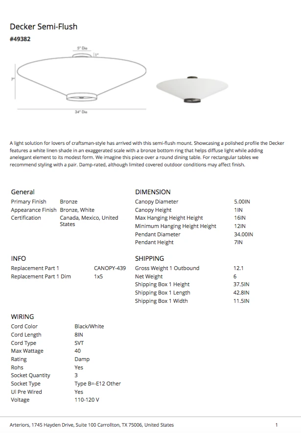 Arteriors Home New Arrivals Decker Semi Flush Bronze 10 Arteriors Home New Arrivals Decker Semi Flush Bronze