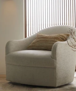 Arteriors Home Delfino Chair Frost Linen Swivel New Arrivals