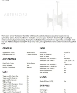 Arteriors Home Deskins Chandelier New Arrivals