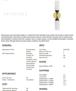 Arteriors Home New Arrivals Emmett Sconce 27 Arteriors Home New Arrivals Emmett Sconce