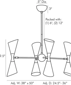 Arteriors Home New Arrivals Fuentes Chandelier Black