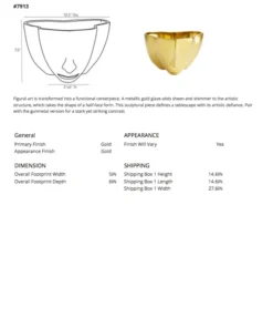 Arteriors Home New Arrivals Glare Centerpiece Gold