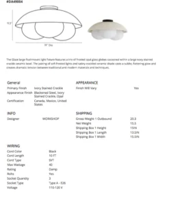 Arteriors Home Glaze Large Flushmount New Arrivals