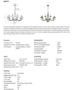 Arteriors Home Gustavo Chandelier