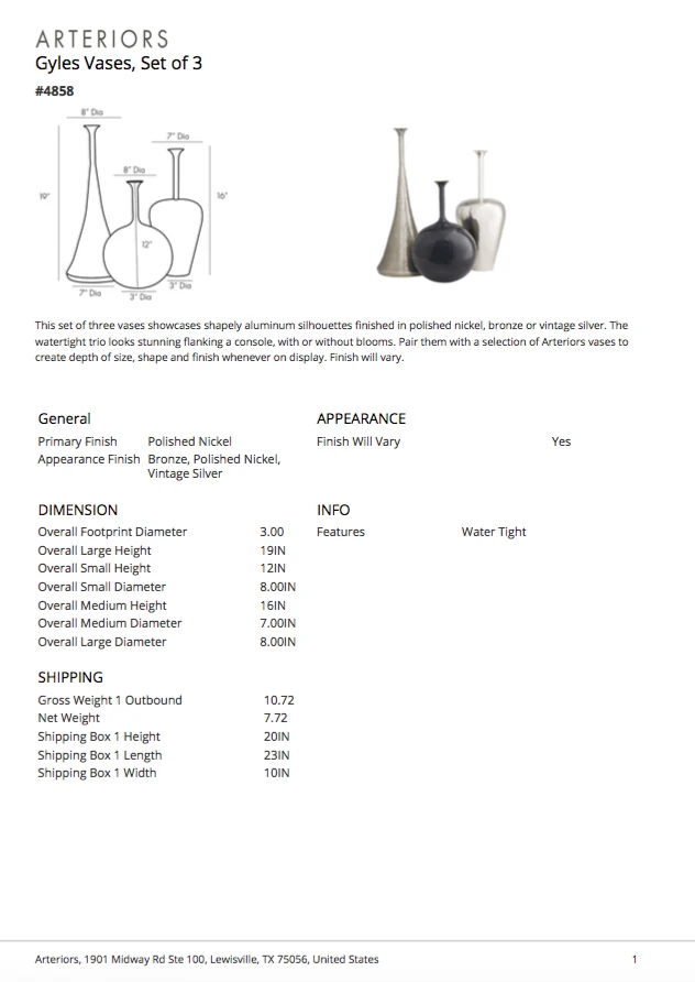 Arteriors Home Gyles Vases 11 Arteriors Home Gyles Vases