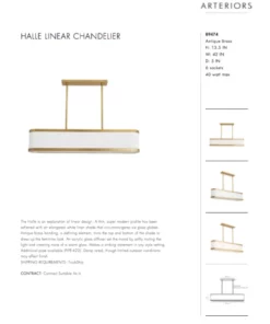 Arteriors Home Halle Linear Chandelier