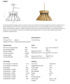 Arteriors Home Harvey Pendant