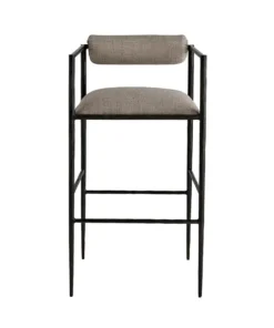 Arteriors Home Barbana Bar Stool Pewter Texture