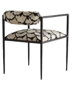Arteriors Home New Arrivals Barbana Chair Ocelot Embroidery