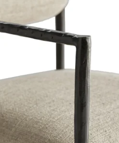 Arteriors Home Barbana Chair Pewter Texture