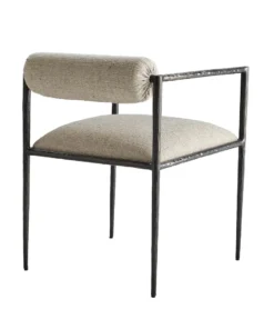 Arteriors Home Barbana Chair Pewter Texture