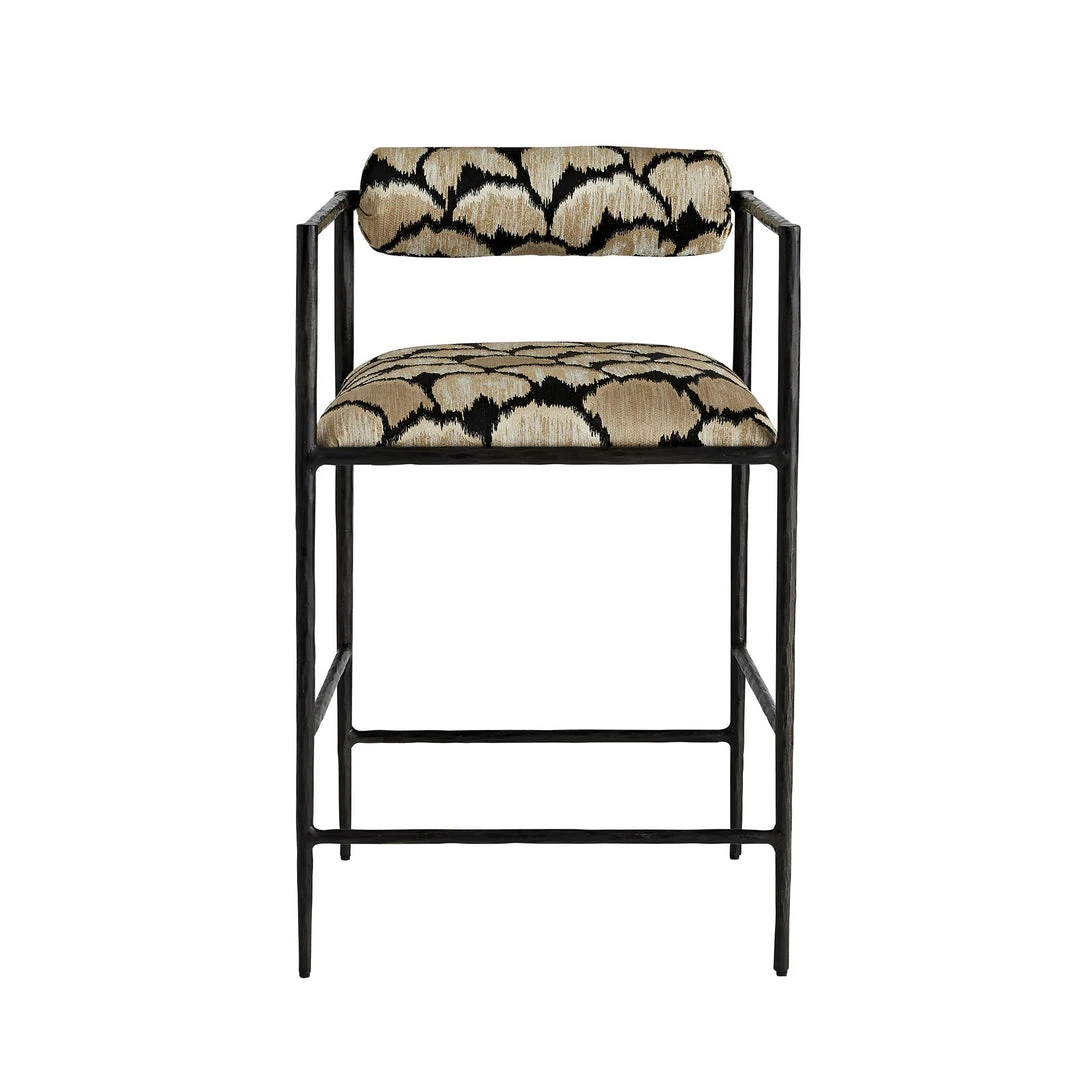 Arteriors Home New Arrivals Barbana Counter Stool Ocelot Embroidery 6 Arteriors Home New Arrivals Barbana Counter Stool Ocelot Embroidery