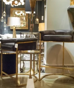 Arteriors Home Calvin Counter Stool Brindle And Brass