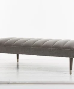 Arteriors Home Christophe Bench Sharkskin Velvet Gray