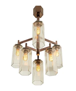 Arteriors Home New Arrivals Soloman Chandelier Brown Nickel