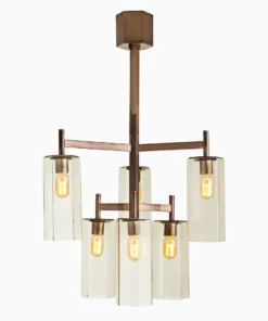 Arteriors Home New Arrivals Soloman Chandelier Brown Nickel