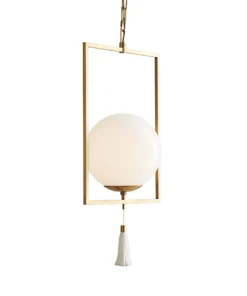 Arteriors Home New Arrivals Trapeze Pendant Antique Brass