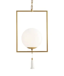 Arteriors Home New Arrivals Trapeze Pendant Antique Brass