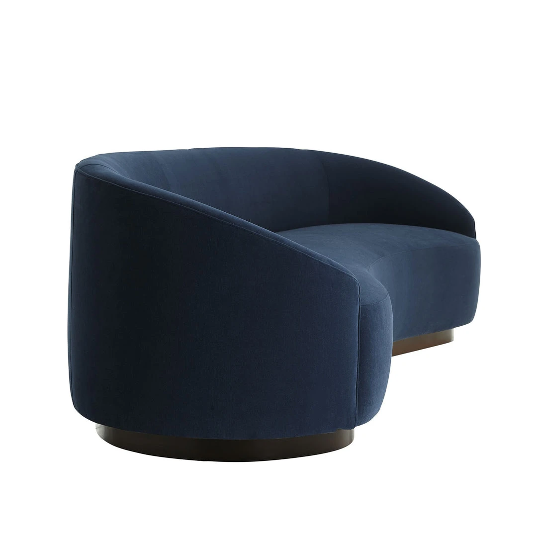 Arteriors Home Turner Sofa Indigo Velvet Dark Walnut 6 Arteriors Home Turner Sofa Indigo Velvet Dark Walnut