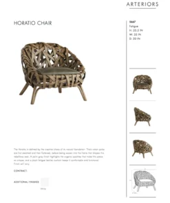 Arteriors Home New Arrivals Horatio Chair Fatigue Leather