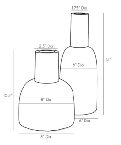 Arteriors Home New Arrivals Huff Vases Set 20 Arteriors Home New Arrivals Huff Vases Set