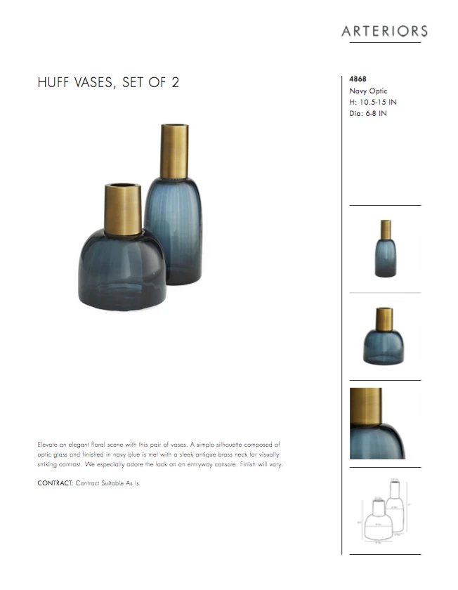 Arteriors Home New Arrivals Huff Vases Set 12 Arteriors Home New Arrivals Huff Vases Set