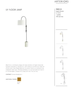 Arteriors Home New Arrivals Ily Floor Lamp English Bronze