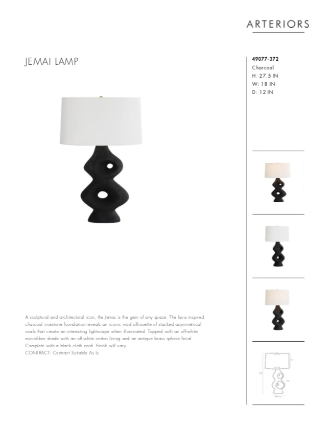 Arteriors Home New Arrivals Jemai Lamp 13 Arteriors Home New Arrivals Jemai Lamp