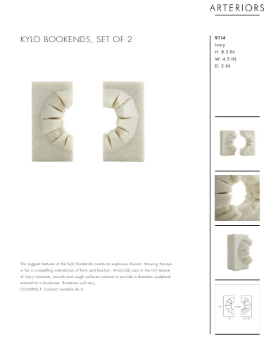 Arteriors Home Kylo Bookends Set Of Two 10 Arteriors Home Kylo Bookends Set Of Two