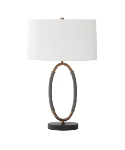 Arteriors Home Landon Lamp Gray Leather New Arrivals