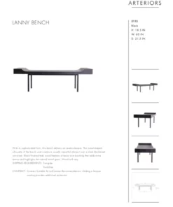 Arteriors Home Lanny Bench 21 Arteriors Home Lanny Bench