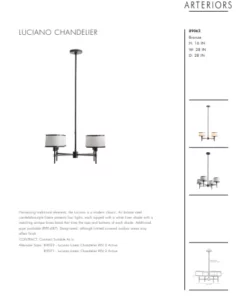 Arteriors Home Luciano Chandelier Bronze